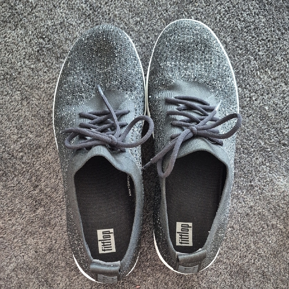 FitFlop Black Knit Sneakers